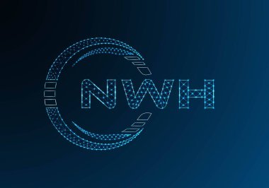 NWH düşük poli harfli logo vektör tasarımı. NWH düşük poli logo tasarımı. Düşük polyester logo.