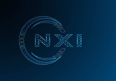 NXI düşük poli harfli logo vektör tasarımı. NXI düşük poli logo tasarımı. Düşük polyester logo.