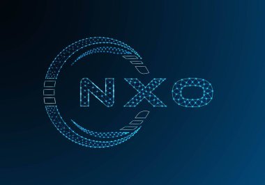 NXO düşük poli harfli logo vektör tasarımı. NXO düşük polyester logo tasarımı. Düşük polyester logo.
