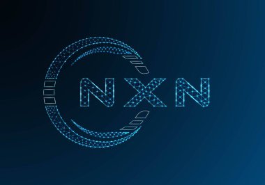 NXN düşük poli harfli logo vektör tasarımı. NXN düşük polyester logo tasarımı. Düşük polyester logo.