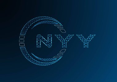 New York düşük polyester harfli logo vektör tasarımı. New York düşük polyester logo tasarımı. Düşük polyester logo.