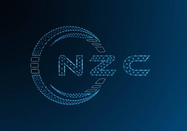 NZC düşük poli harfli logo vektör tasarımı. NZC düşük polyester logo tasarımı. Düşük polyester logo.