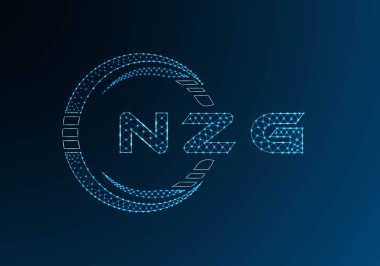 NZG düşük poli harfli logo vektör tasarımı. NZG düşük polyester logo tasarımı. Düşük polyester logo.