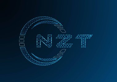 NZT düşük poli harfli logo vektör tasarımı. NZT düşük polyester logo tasarımı. Düşük polyester logo.