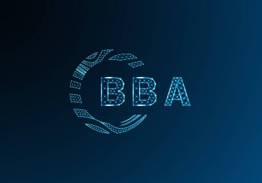 BBA düşük poli harfli logo vektör tasarımı. BBA düşük polyester logo tasarımı. BBA benzersiz düşük polyester logo tasarımı.