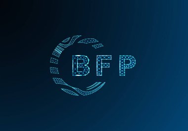 BFP düşük poli harfli logo vektör tasarımı. BFP düşük polyester logo tasarımı. BFP benzersiz düşük polyester logo tasarımı.