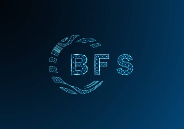 BFS düşük poli harfli logo vektör tasarımı. BFS düşük polyester logo tasarımı. BFS benzersiz düşük polyester logo tasarımı.