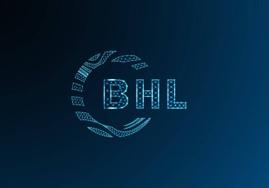 BHL düşük poli harfli logo vektör tasarımı. BHL düşük poli logo tasarımı. BHL benzersiz düşük polyester logo tasarımı.