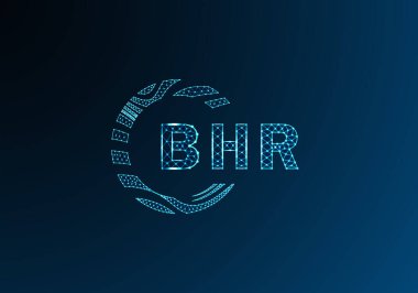 BHR düşük poli harfli logo vektör tasarımı. BHR düşük polyester logo tasarımı. BHR benzersiz düşük polyester logo tasarımı.