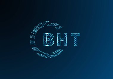 BHT düşük poli harfli logo vektör tasarımı. BHT düşük polyester logo tasarımı. BHT benzersiz düşük polyester logo tasarımı.