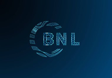 BNL düşük poli harfli logo vektör tasarımı. BNL düşük polyester logo tasarımı. BNL benzersiz düşük polyester logo tasarımı.