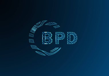 BPD düşük poli harfli logo vektör tasarımı. BPD düşük polyester logo tasarımı. BPD benzersiz düşük polyester logo tasarımı.