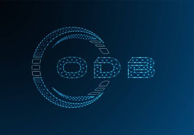 ODB düşük poli harfli logo vektör tasarımı. ODB düşük poli logo tasarımı. Düşük polyester logo.