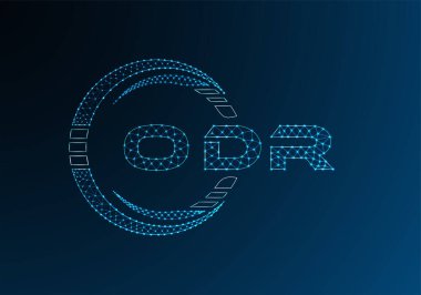 ODR düşük poli harfli logo vektör tasarımı. ODR düşük poli logo tasarımı. Düşük polyester logo.