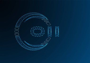 Eski düşük poli harfli logo vektör tasarımı. Eski düşük polyester logo tasarımı. Düşük polyester logo.