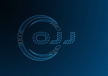 OJJ düşük poli harfli logo vektör tasarımı. OJJ düşük polyester logo tasarımı. Düşük polyester logo.