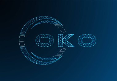 Tamam, düşük poli harfli logo vektör tasarımı. Tamam, alt polyester logo tasarımı. Düşük polyester logo.