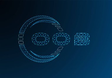 OOB düşük poli harfli logo vektör tasarımı. OOB düşük polyester logo tasarımı. Düşük polyester logo.