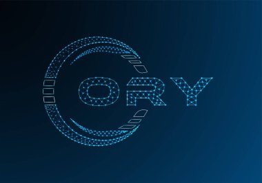 ORY düşük poli harfli logo vektör tasarımı. ORY düşük poli logo tasarımı. Düşük polyester logo.