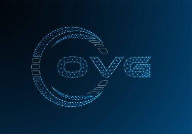 OVG düşük poli harfli logo vektör tasarımı. OVG düşük polyester logo tasarımı. Düşük polyester logo.
