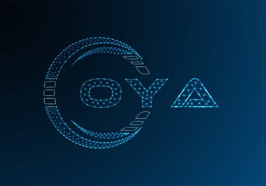 OYA düşük poli harfli logo vektör tasarımı. OYA düşük polyester logo tasarımı. Düşük polyester logo.