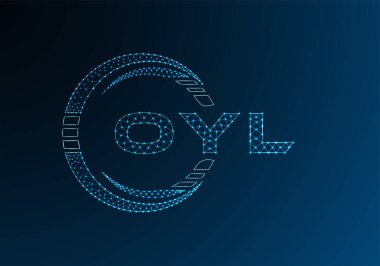 OYL düşük poli harfli logo vektör tasarımı. OYL düşük polyester logo tasarımı. Düşük polyester logo.