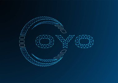 OYO düşük poli harfli logo vektör tasarımı. OYO düşük polyester logo tasarımı. Düşük polyester logo.