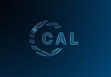 CAL düşük poli harfli logo vektör tasarımı. CAL düşük poli logo tasarımı. CAL benzersiz düşük polyester logo tasarımı.