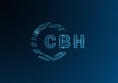 CBH düşük poli harfli logo vektör tasarımı. CBH düşük polyester logo tasarımı. CBH benzersiz düşük polyester logo tasarımı.