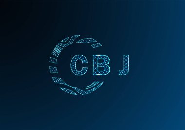 CBJ düşük poli harfli logo vektör tasarımı. CBJ düşük polyester logo tasarımı. CBJ benzersiz düşük polyester logo tasarımı.