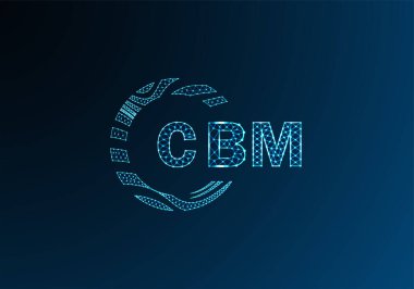 CBM düşük poli harfli logo vektör tasarımı. CBM düşük polyester logo tasarımı. CBM benzersiz düşük polyester logo tasarımı.