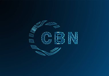 CBN düşük poli harfli logo vektör tasarımı. CBN alt poli logo tasarımı. CBN benzersiz düşük polyester logo tasarımı.