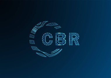 CBR düşük poli harfli logo vektör tasarımı. CBR düşük polyester logo tasarımı. CBR benzersiz düşük polyester logo tasarımı.