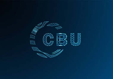 CBU düşük poli harfli logo vektör tasarımı. CBU düşük poli logo tasarımı. CBU benzersiz düşük polyester logo tasarımı.