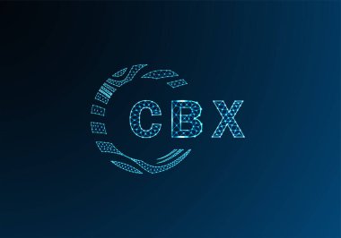 CBX düşük poli harfli logo vektör tasarımı. CBX düşük poli logo tasarımı. CBX benzersiz düşük polyester logo tasarımı.