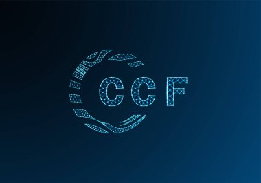 CCF düşük poli harfli logo vektör tasarımı. CCF düşük polyester logo tasarımı. CCF benzersiz düşük polyester logo tasarımı.
