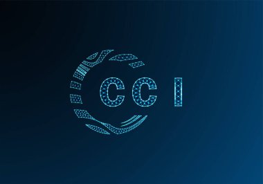 CCI düşük poli harfli logo vektör tasarımı. CCI düşük poli logo tasarımı. CCI benzersiz düşük polyester logo tasarımı.