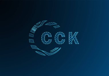 CCK düşük poli harfli logo vektör tasarımı. CCK düşük poli logo tasarımı. CCK benzersiz düşük polyester logo tasarımı.