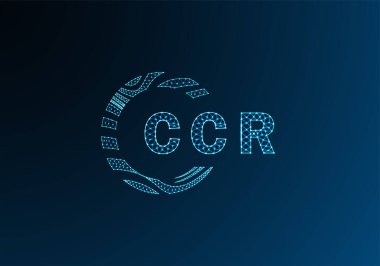 CCR düşük poli harfli logo vektör tasarımı. CCR düşük polyester logo tasarımı. CCR benzersiz düşük polyester logo tasarımı.
