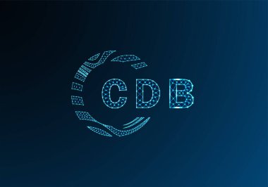 CDB düşük poli harfli logo vektör tasarımı. CDB düşük poli logo tasarımı. CDB benzersiz düşük poli logo tasarımı.