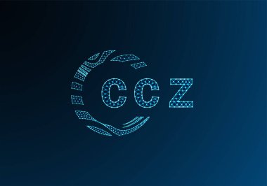 CCZ düşük poli harfli logo vektör tasarımı. CCZ düşük polyester logo tasarımı. CCZ benzersiz düşük polyester logo tasarımı.