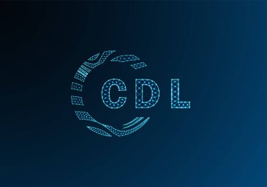 CDL düşük poli harfli logo vektör tasarımı. CDL düşük poli logo tasarımı. CDL benzersiz düşük poli logo tasarımı.