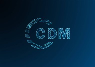CDM düşük poli harfli logo vektör tasarımı. CDM düşük poli logo tasarımı. CDM benzersiz düşük polyester logo tasarımı.