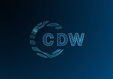 CDW düşük poli harfli logo vektör tasarımı. CDW düşük poli logo tasarımı. CDW benzersiz düşük polyester logo tasarımı.
