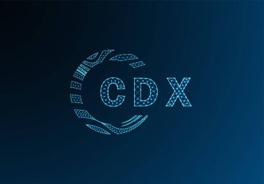 CDX düşük poli harfli logo vektör tasarımı. CDX düşük poli logo tasarımı. CDX benzersiz düşük polyester logo tasarımı.