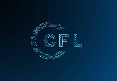 CFL düşük poli harfli logo vektör tasarımı. CFL düşük poli logo tasarımı. CFL benzersiz düşük polyester logo tasarımı.