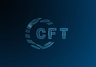 CFT düşük poli harfli logo vektör tasarımı. CFT düşük polyester logo tasarımı. CFT benzersiz düşük polyester logo tasarımı.