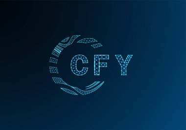 CFY düşük poli harfli logo vektör tasarımı. CFY düşük poli logo tasarımı. CFY benzersiz düşük poli logo tasarımı.