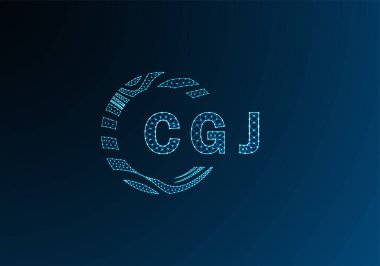 CGJ düşük poli harfli logo vektör tasarımı. CGJ düşük polyester logo tasarımı. CGJ benzersiz düşük polyester logo tasarımı.