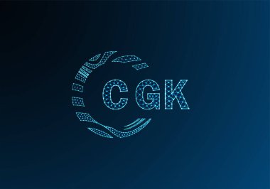CGK düşük poli harfli logo vektör tasarımı. CGK düşük poli logo tasarımı. CGK benzersiz düşük poli logo tasarımı.